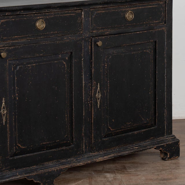 19th Century Swedish Black Painted Pine Sideboard Buffet For Sale - Image 13 of 14