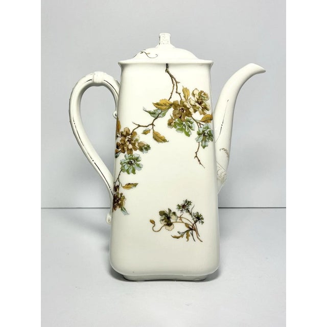 Haviland Limoges Sepia Brown Rose Porcelain Coffee or Teapot 9.5” Schleiger 1154 Good vintage condition. Chip on underside...