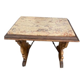 1900s Small Marble Top Table For Sale