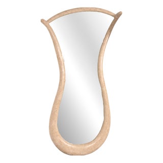 Large Italian Travertine Mosaic Mirror, 1960 For Sale