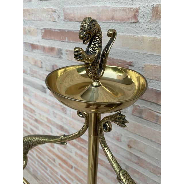 Metal Early 20th Century French Bronze and Brass Valet Stand Dressboy, 1940s For Sale - Image 7 of 16