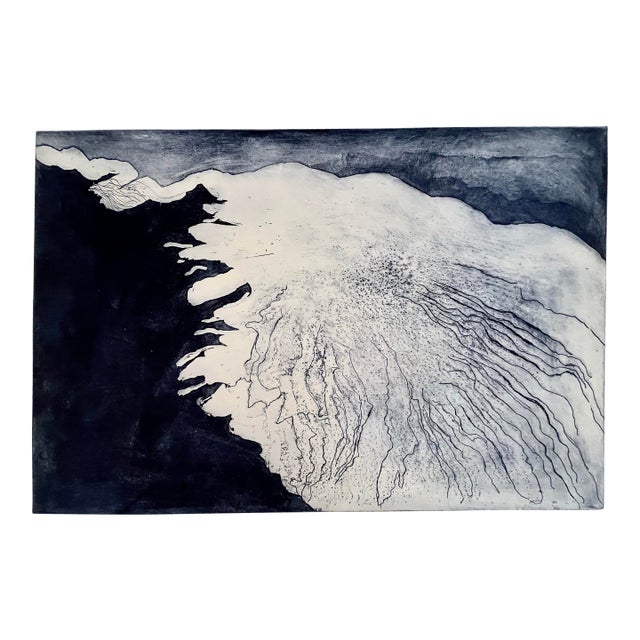 Original Vintage Abstract Etching by Sylvia T. Gavurin 1971 Artist Proof From on High 1976 For Sale