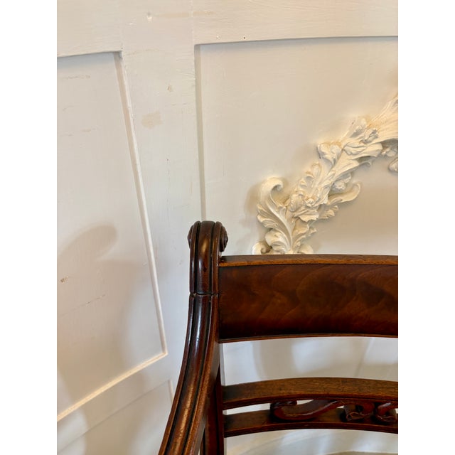 Wood Set of Antique George III Mahogany Desk Chairs, 1800s For Sale - Image 7 of 13