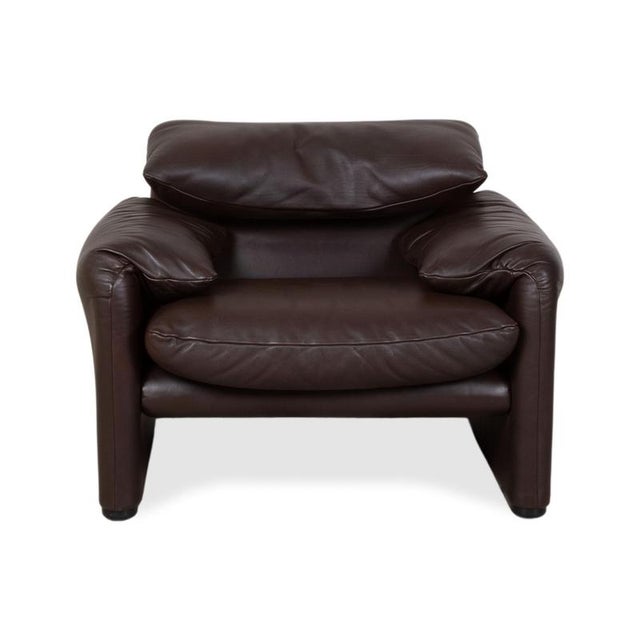 Maralunga Chairs in Leather from Cassina, Set of 2 For Sale - Image 15 of 16