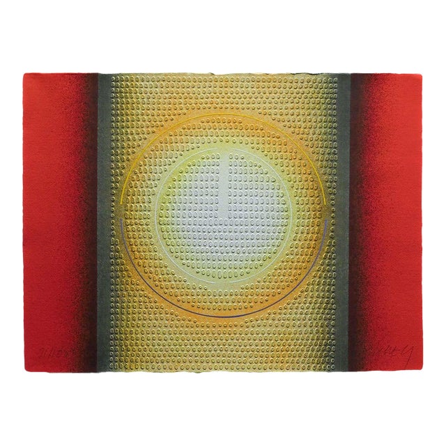 1980s Paul Maxwell"Homage to Euclid #2"signed Numbered Original Stencilcasting #71/100 For Sale