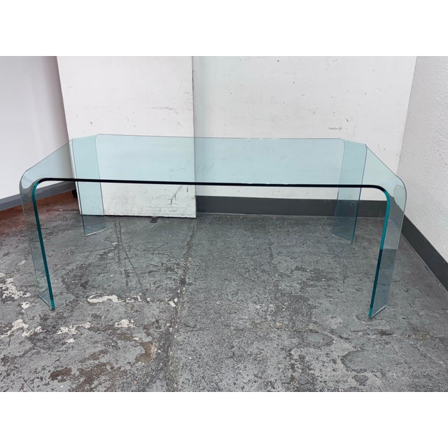 Vittorio Livi for Fiam Ragno Glass Dining Table For Sale In San Francisco - Image 6 of 13