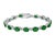 14 Carat Emerald 0.8 Carat Diamond Tennis Bracelet 18 Karat White Gold For Sale - Image 18 of 18