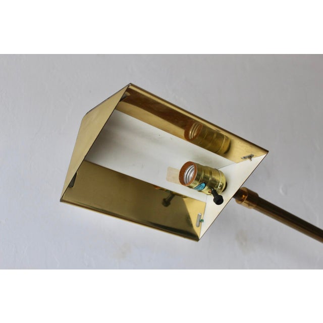 1980s Carsella Lighting Style Mid-Century Counterbalanced Brass Reading Lamp For Sale - Image 13 of 18