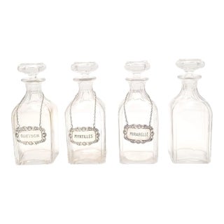 Set of Four Vintage Decanters, France Circa 1920 For Sale