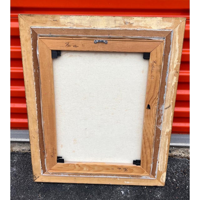 Traditional Vintage Original Oil Painting and Framed For Sale - Image 3 of 5