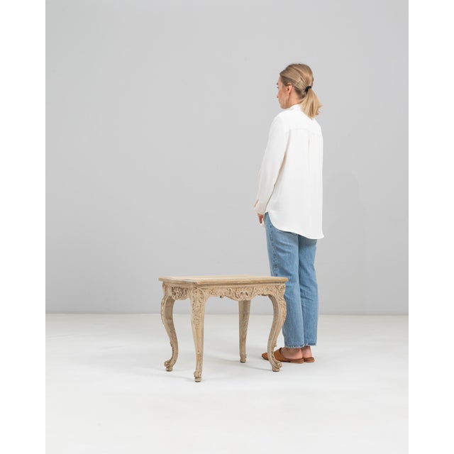 19th Century 19th Century French Louis XV Carved Oak Side Table For Sale - Image 5 of 18