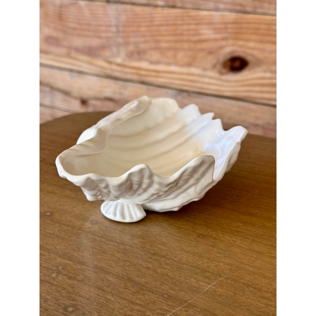 Ceramic Vintage Wedgwood Bone China Scalloped Seashell Dish For Sale - Image 7 of 9