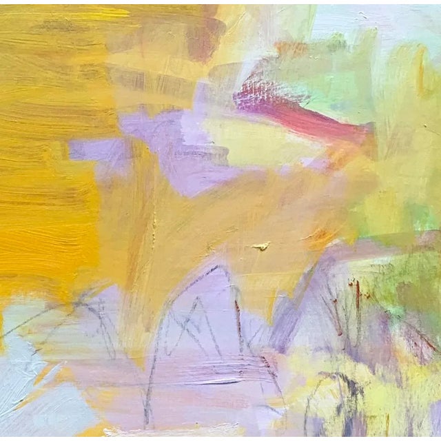 "Garden Escape" is a fresh, uplifting abstract expressionist oil painting on canvas by popular and trusted Chairish...
