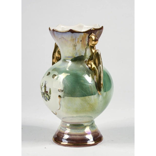 Iridescent Glazed Porcelain Amphora by Gualdo Tadino, 1950s For Sale - Image 6 of 9