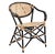 French Matthew Izzo Home Quay Black Bamboo and Rattan Café Chair For Sale - Image 3 of 7