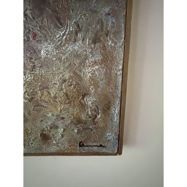 Mid-Century Modern Large 1960s Mid Century Abstract Painting Cosmos For Sale - Image 3 of 5