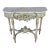 French Louis XVI Painted Gesso & Giltwood Console Table With Shaped Marble Top For Sale