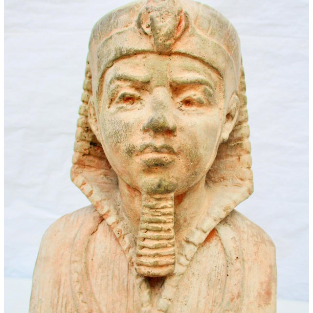 Vintage Brick Sphinx Garden Statue For Sale - Image 9 of 16