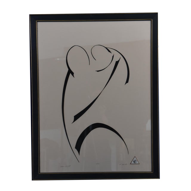 Father and Child is an elegant and minimalist lithograph, signed and numbered 5/250, measuring 29" x 39". This exquisite...