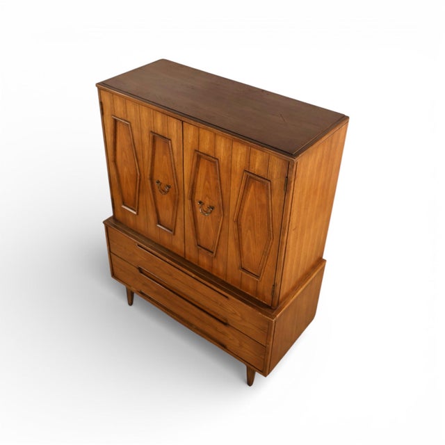 Thomasville Omega Vintage Mid Century Modern Highboy Dresser C. 1960s, Attributed For Sale - Image 10 of 10