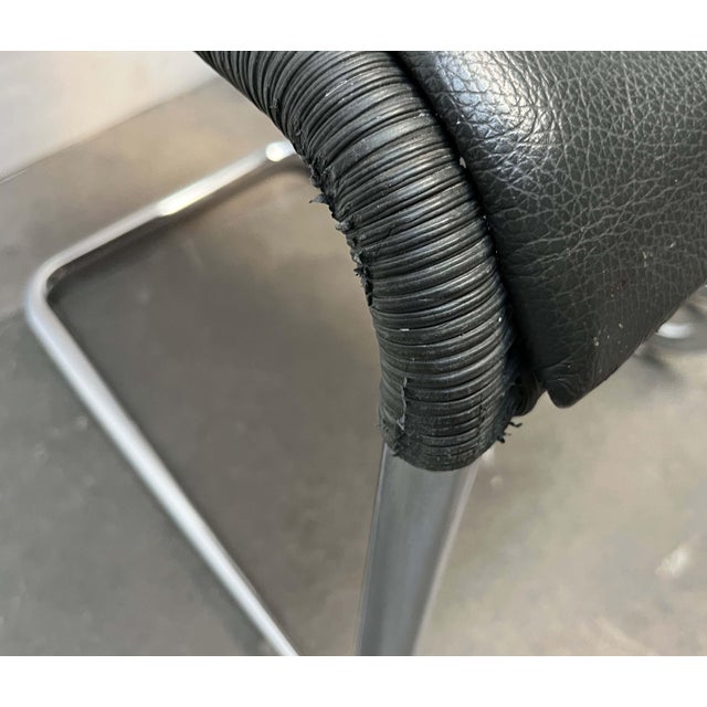 German Gray B25 Cantilever Chairs with Leather Cushions from Tecta, Set of 4 For Sale - Image 16 of 18