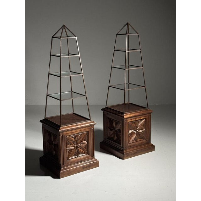2000 - 2009 Mid-Century Obelisk Etageres, France, Set of 2 For Sale - Image 5 of 18