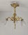 Stunning antique french chandelier in elegant louis xv bronze with beautiful acanthus leaf details and tulip glass shades....
