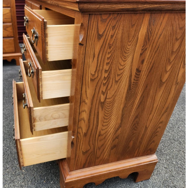 1990s Durham Furniture Solid Wood Complete King Bedroom Set For Sale - Image 10 of 13