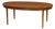 1960s Parque 68”-104” Walnut and Burl Oval Dining Table For Sale