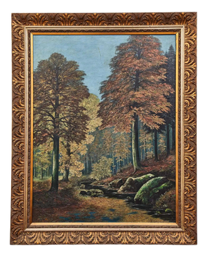 Dutch School, Forest Landscape with a Stream, Oil on Canvas