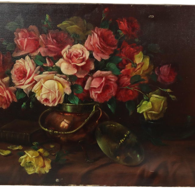 M. Goossens, Still Life Composition, 1950s, Oil Painting on Canvas For Sale - Image 4 of 18