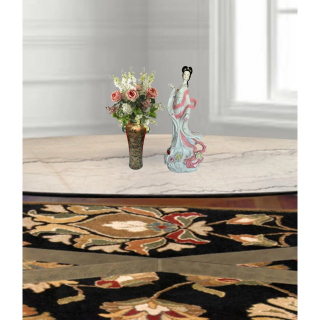 ASian Porcelain Vase and Deity Sculpture - A Set For Sale - Image 13 of 18