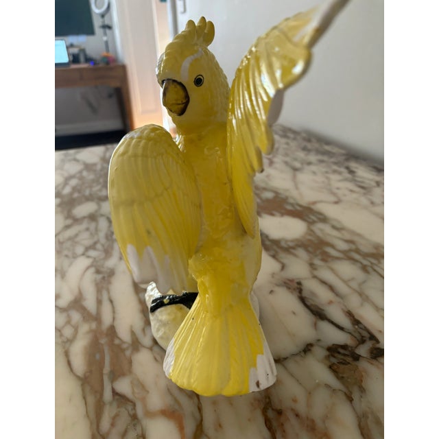 Mid 20th Century Mid 20th Century Porcelain Yellow Cockatiel For Sale - Image 5 of 8