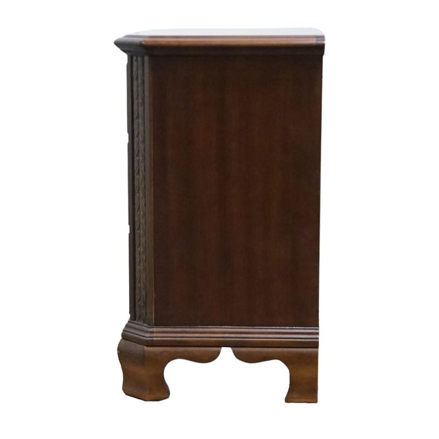 American Drew Solid Cherry Traditional Style 32" Serpentine Front Three Drawer Nightstand 601-420 For Sale - Image 9 of 14