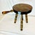 Wood 1950s Vintage Americana Rustic Boho Chic 3-Leg Wooden Stool With Handle, Eagle & Stars For Sale - Image 7 of 9