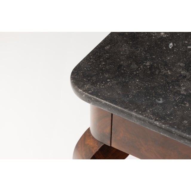 Wood Mahogany Console Table with Marble Top, 1870 For Sale - Image 7 of 11