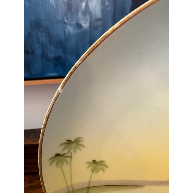 Antique Hand-Painted Nippon Porcelain Cabinet Plate, C. 1900–1920 For Sale - Image 4 of 7