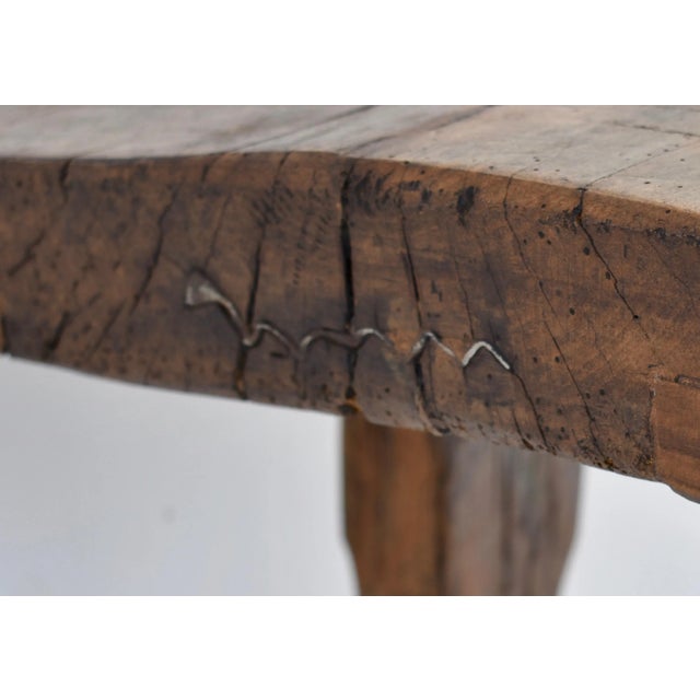 Oak Pig Bench Butcher's Block Table, Circa 1920 For Sale - Image 9 of 13