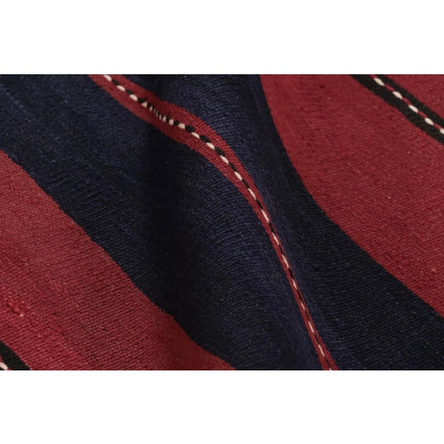 Textile Vintage Bakhtiari Persian Kilim, Red and Black Geometric Stripes - Rug & Kilim For Sale - Image 7 of 8