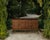 2020s Matthew Izzo Home Ariel Dark Burlwood Four Door Buffet With Acrylic and Antique Brass Door Pulls and Antique Brass Base For Sale - Image 5 of 9