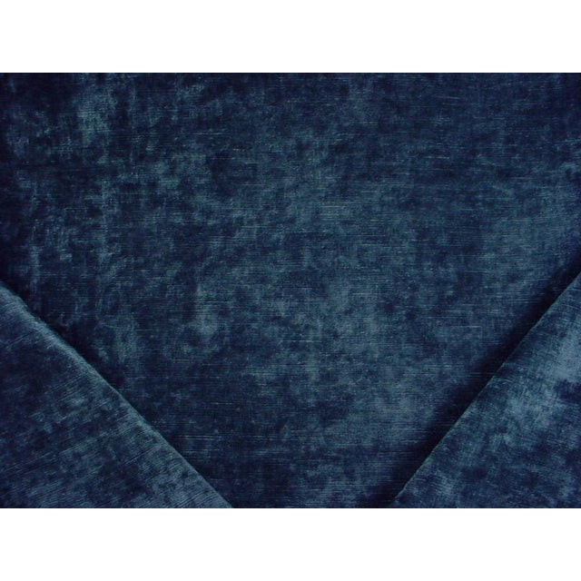 Traditional S. Harris Wimbledon Midnight Blue Velvet Upholstery Fabric