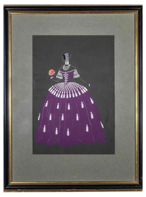 Erté, La Traviata, Clara, 1st Act, Gouache on Paper, 1951