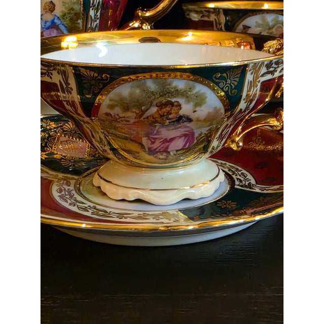 Ceramic 1930-1940 German Porcelain Tea Set- 17 Pieces For Sale - Image 7 of 11