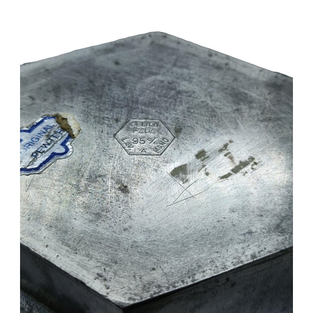 Handcrafted Pewter Vases, Italy, 1960s, Set of 2 For Sale - Image 9 of 12