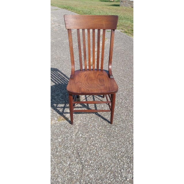 Wood 1910s Vintage Solid Wood Farmhouse Chair For Sale - Image 7 of 12