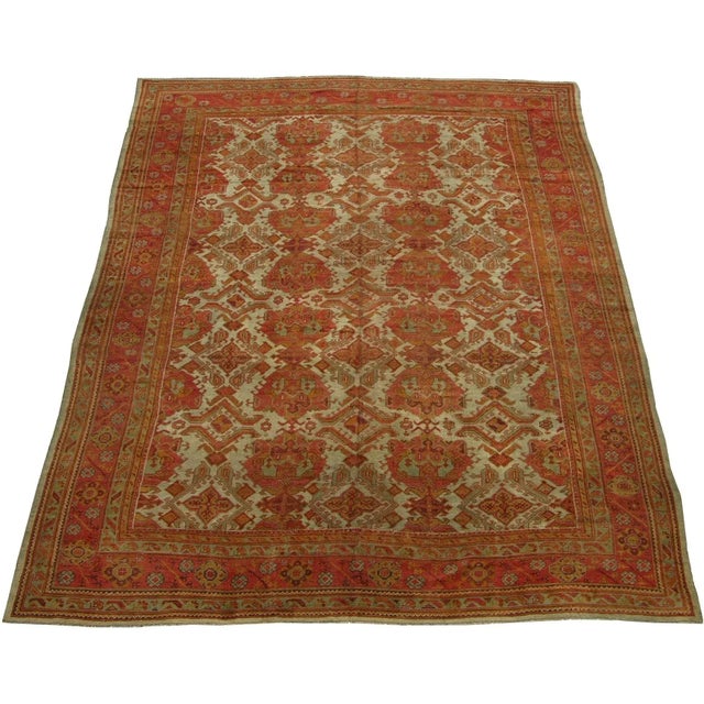 19th Century Antique Oushak Rug 18.4x13.6 For Sale - Image 5 of 5