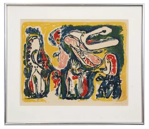 Asger Jorn, Romantic Subject, Lithograph, 1970