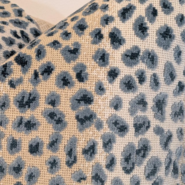 Not Yet Made - Made To Order Cowtan & Tout Ocelot Azure Cut Velvet Pillow - Single For Sale - Image 5 of 5