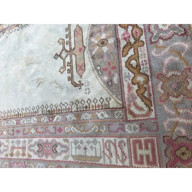 Antique Spanish Ushak Style Rug For Sale - Image 3 of 16