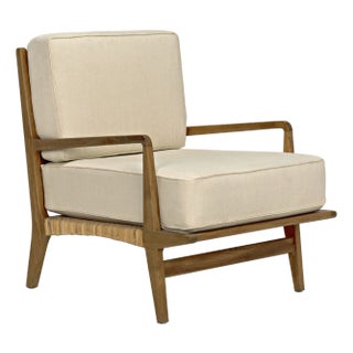 NOIR Allister Chair, Teak and Rattan For Sale